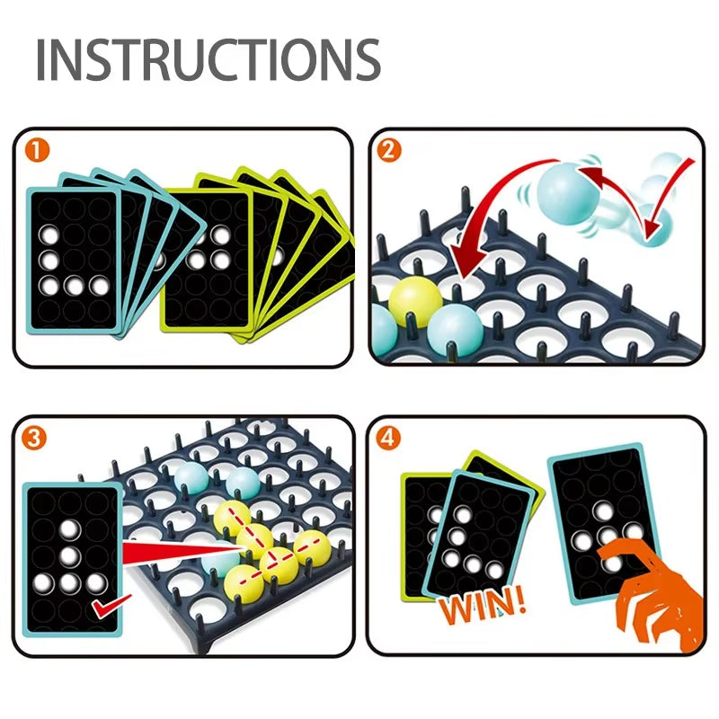 Board Game Bounce Ball Game Jumping Ball Table Game Interaction Family Party Desktop Bouncing Funny Toy Kit for Children Adults