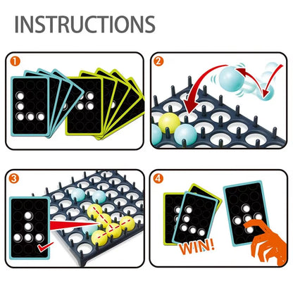 Board Game Bounce Ball Game Jumping Ball Table Game Interaction Family Party Desktop Bouncing Funny Toy Kit for Children Adults