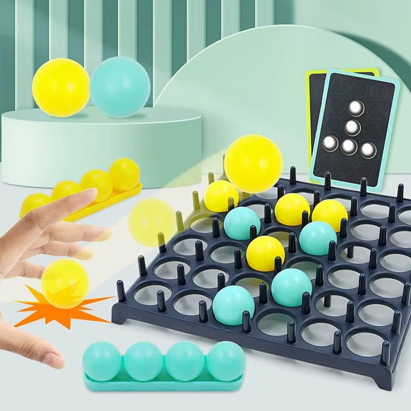 Board Game Bounce Ball Game Jumping Ball Table Game Interaction Family Party Desktop Bouncing Funny Toy Kit for Children Adults