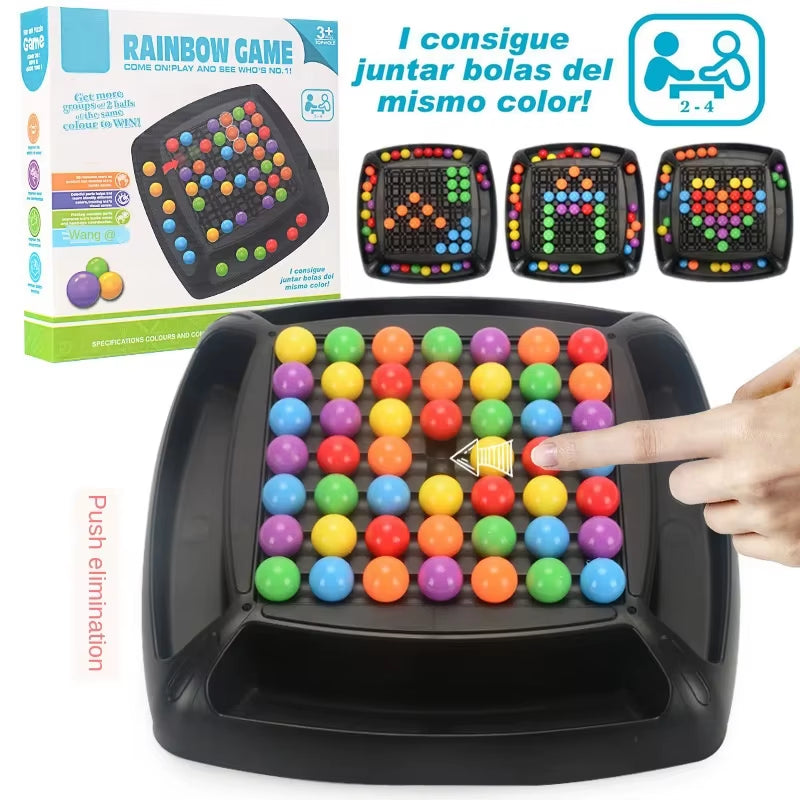 Board Game 20CM Rainbow Ball Matching Brain Game Intelligent Bead Training Magic Educational Toys for Kids