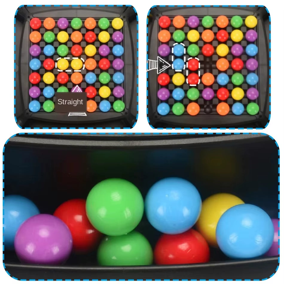 Board Game 20CM Rainbow Ball Matching Brain Game Intelligent Bead Training Magic Educational Toys for Kids