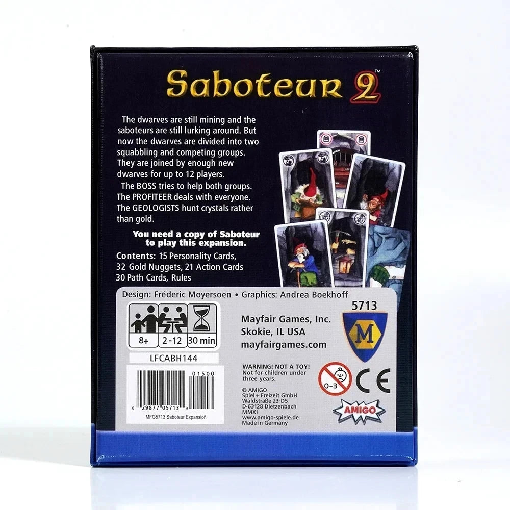 Board Game Card Game English Saboteur Table Games Funny Board Card for Families Party Dwarf Gold Mine Digging Miner 