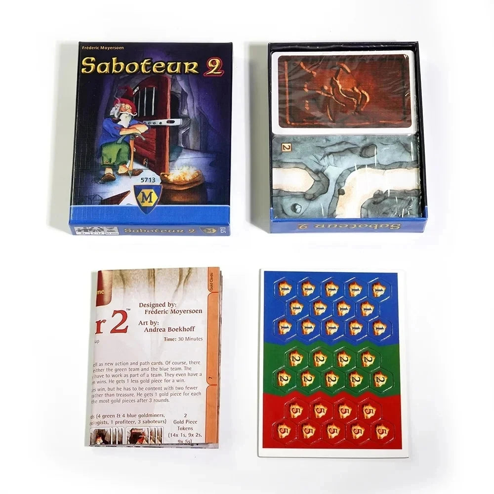 Board Game Card Game English Saboteur Table Games Funny Board Card for Families Party Dwarf Gold Mine Digging Miner 