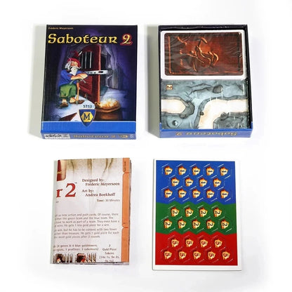 Board Game Card Game English Saboteur Table Games Funny Board Card for Families Party Dwarf Gold Mine Digging Miner 