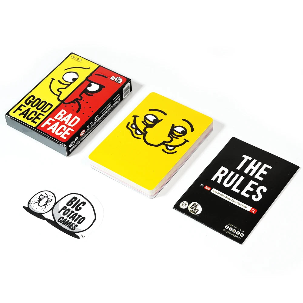 Board Game Card Game Good Face Bad Face Hilarious Party Travel Game for Family