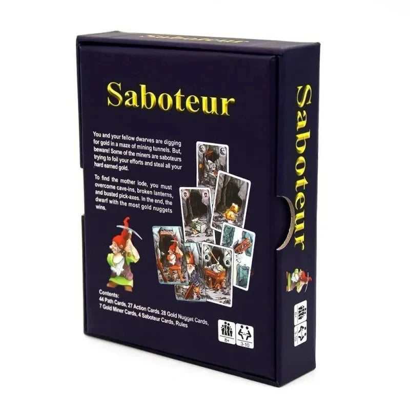 Board Game Card Game English Saboteur Table Games Funny Board Card for Families Party Dwarf Gold Mine Digging Miner 