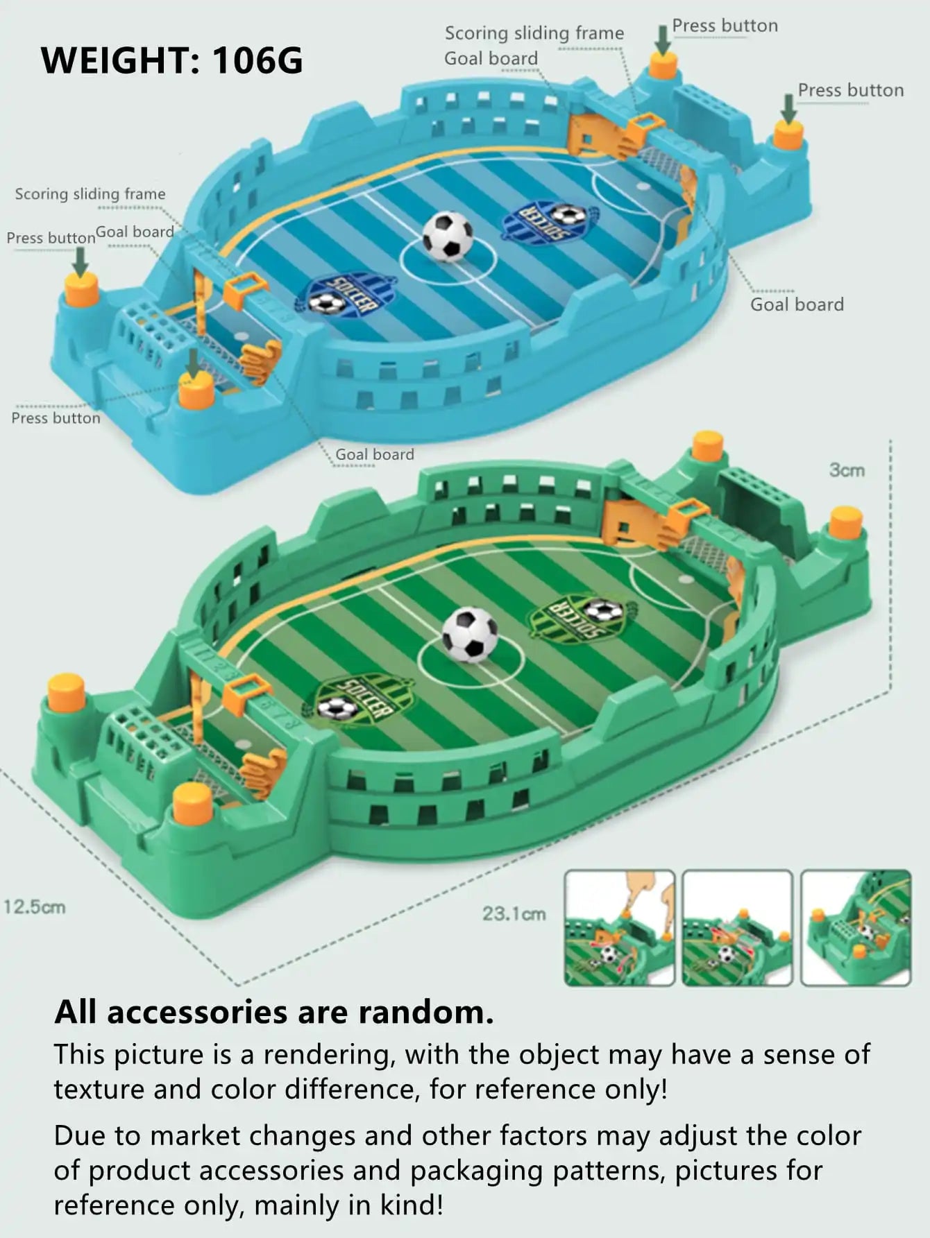 Board Game Mini Sport Football Table Mini Tabletop Interactive Game, Soccer Tabletops Competition Toys for Family Game