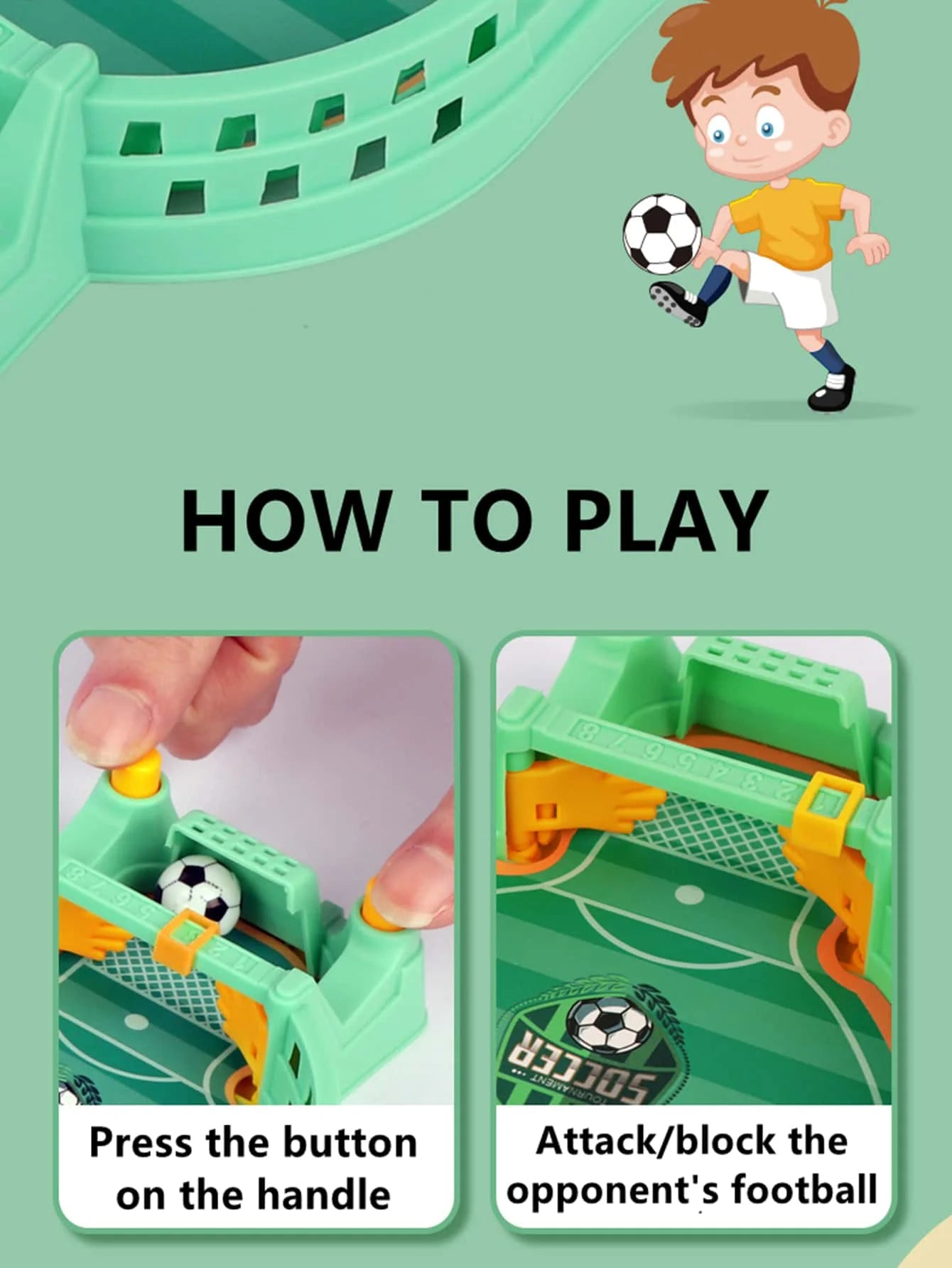 Board Game Mini Sport Football Table Mini Tabletop Interactive Game, Soccer Tabletops Competition Toys for Family Game