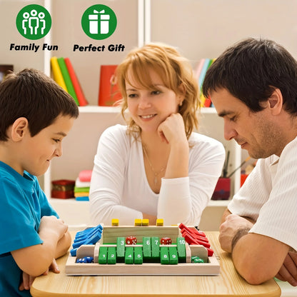 Board Game Wooden Dice for Adults and Kids 2-4 Player Family Classics Tabletop 